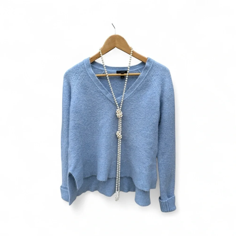 J. Crew Light Blue V-Neck Sweater